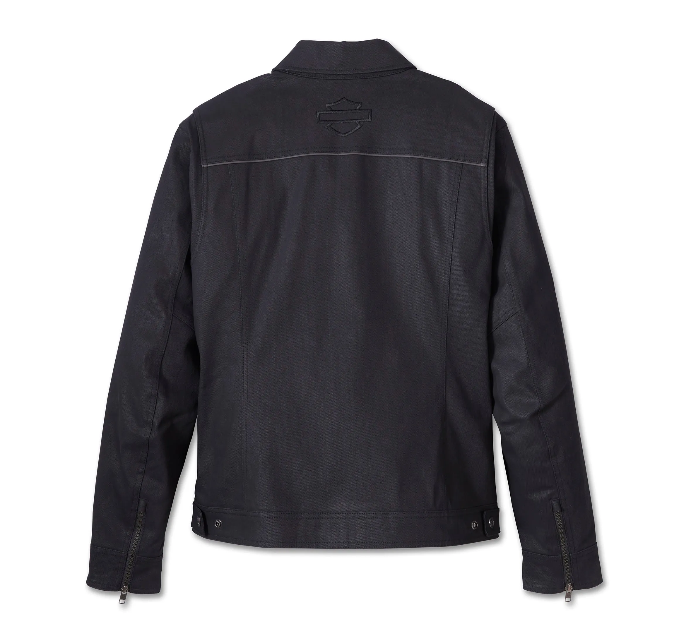 Men's H-D Flex Layering System Trucker Riding Jacket - Black