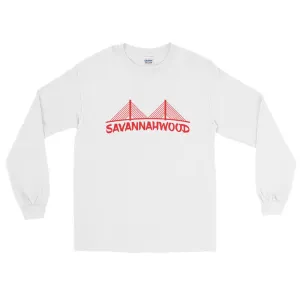 Men's Red Texted Long Sleeve T-Shirt