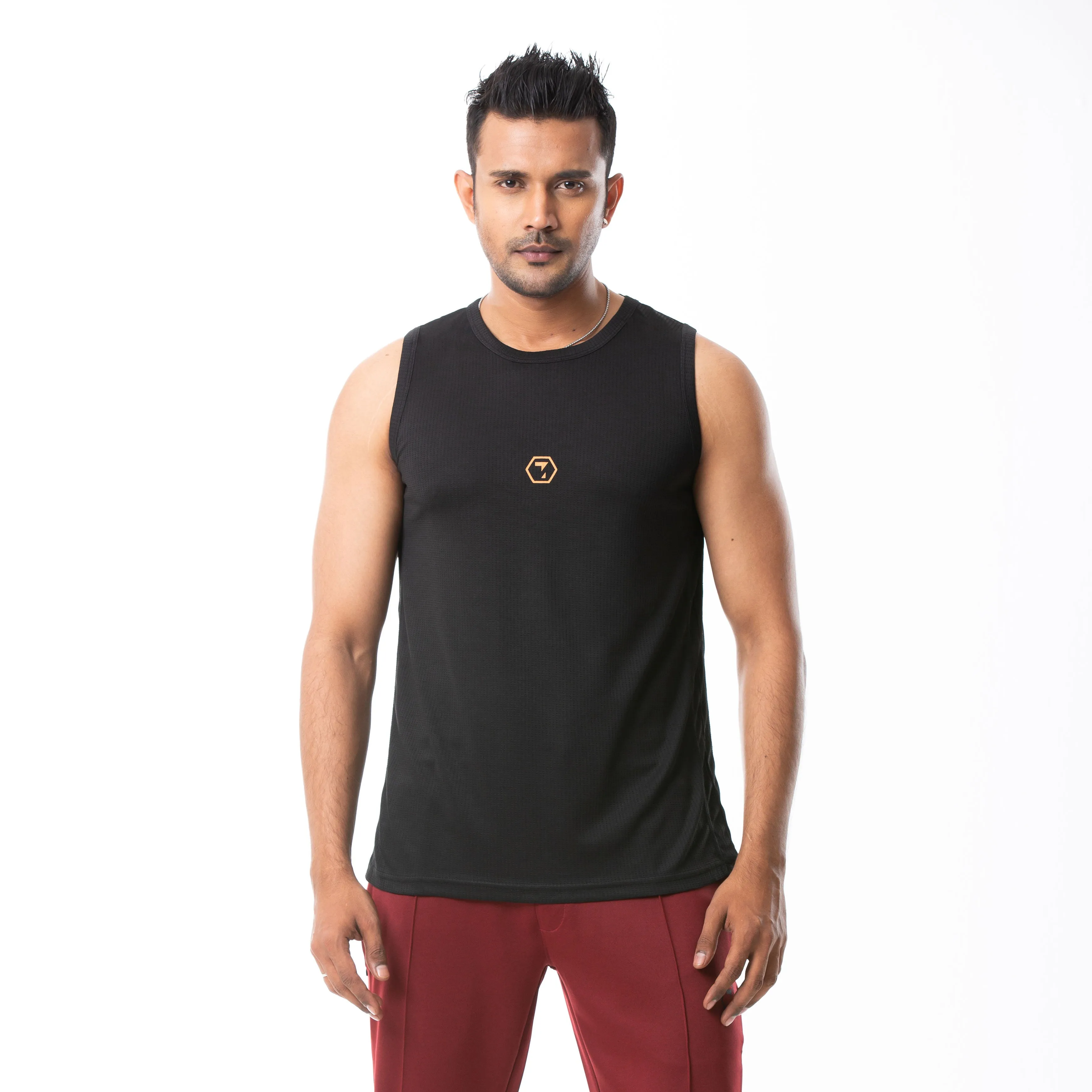 Mens Tank Top-Black