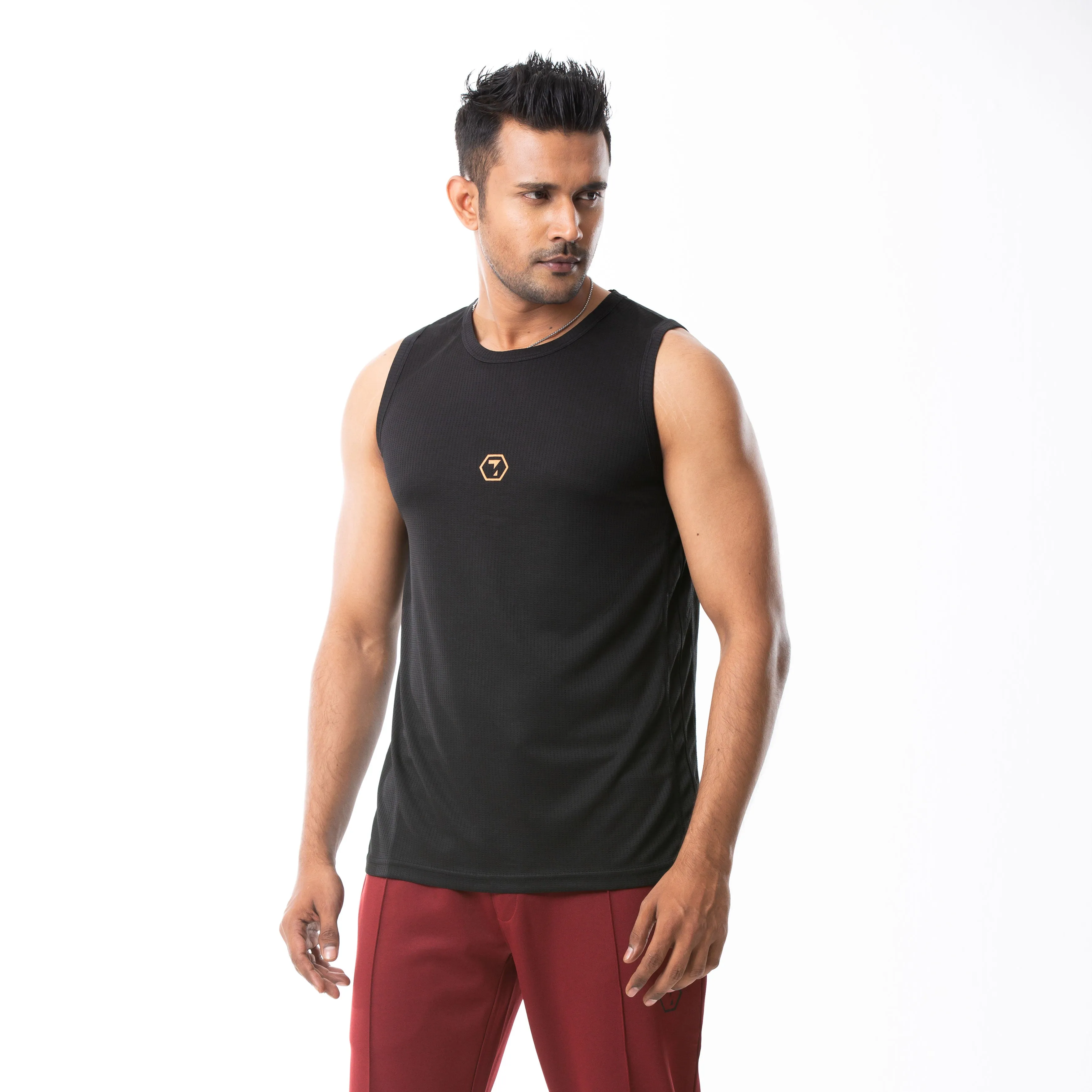Mens Tank Top-Black