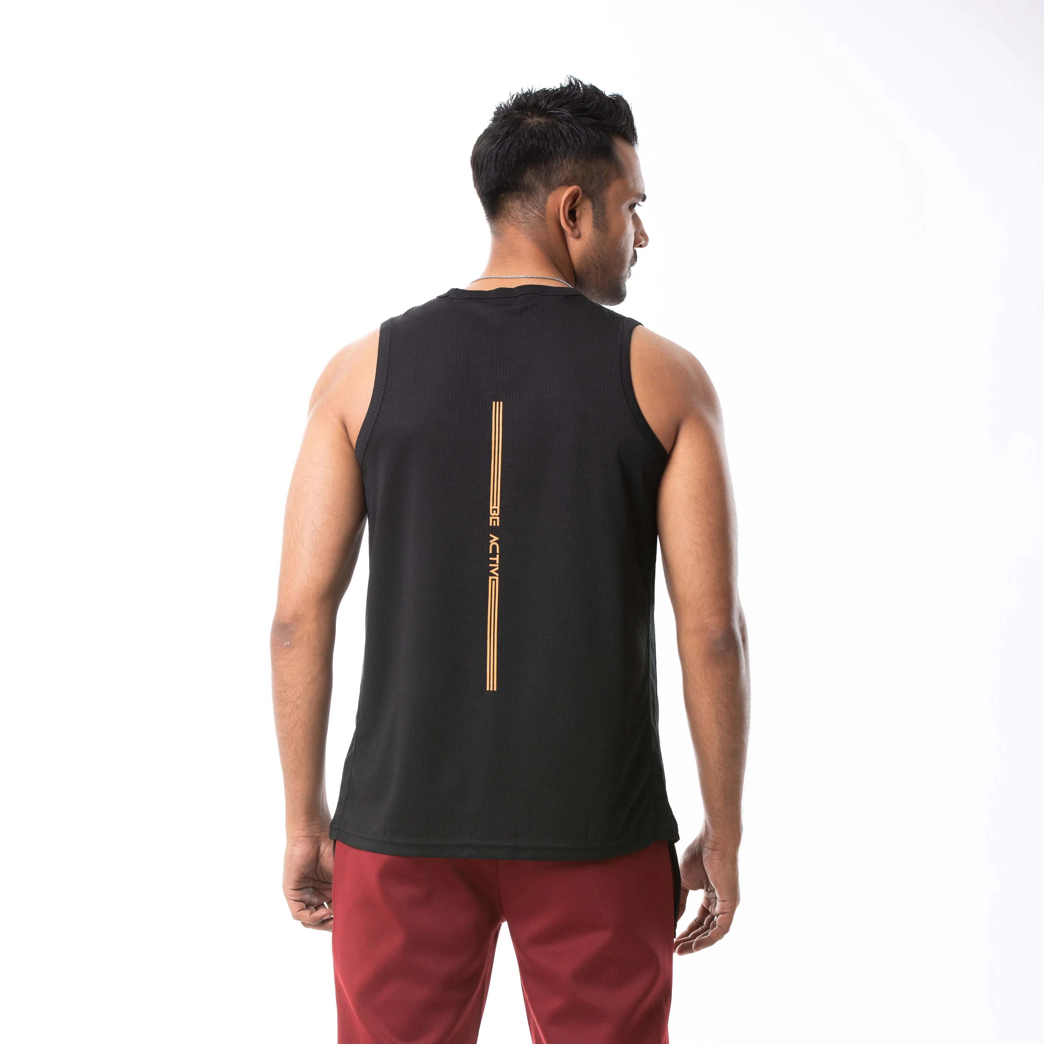 Mens Tank Top-Black