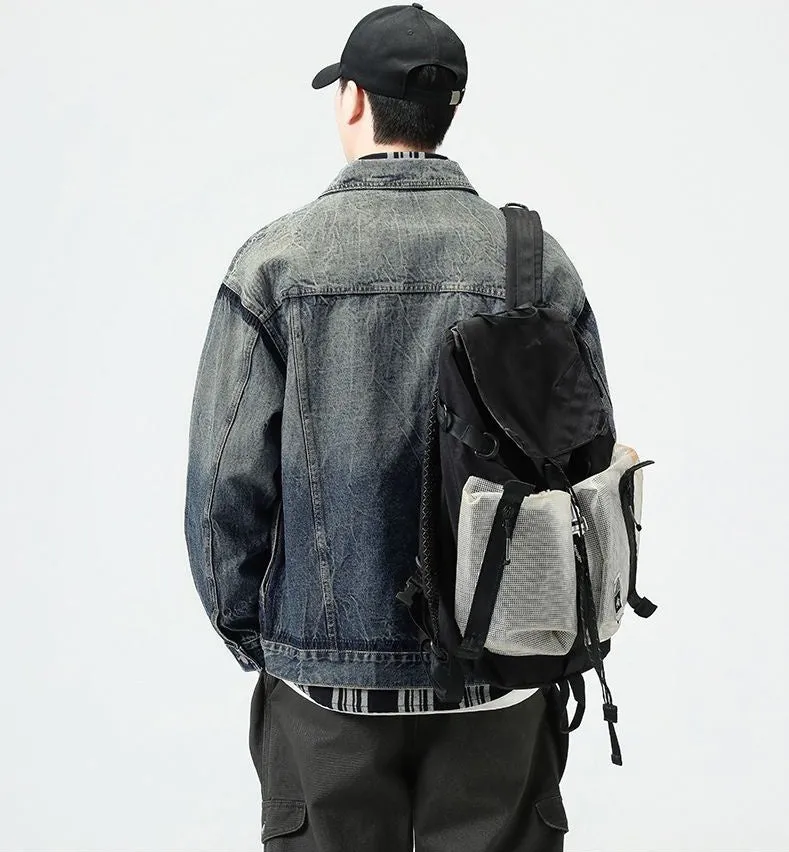 Men's Thickened Denim Denim Jacket for a Retro Look