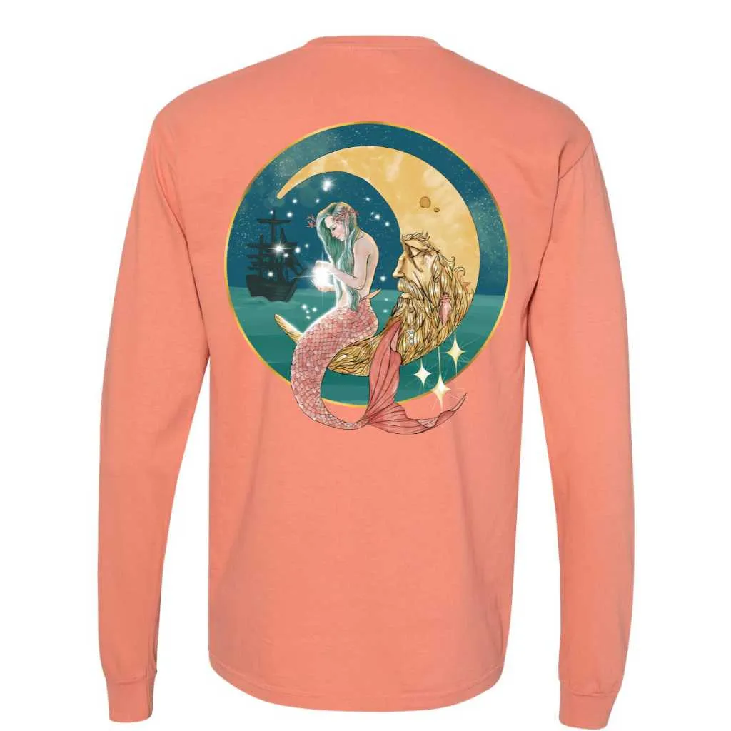 Mermaid In The Moon Long Sleeve T-Shirt
