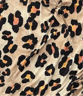 Mia - Beige Coral Black Cheetah Print
