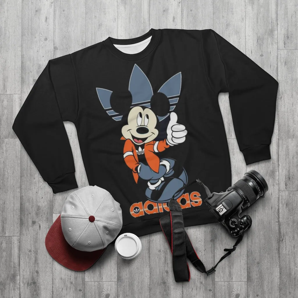Mickey Adidas Unisex Sweatshirt,  Mickey mouse Sweatshirt, Custom Sweatshirt, Graphic Sweatshirt, Amine Sweatshirt