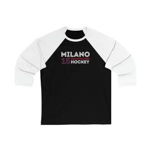 Milano 15 Washington Hockey Grafitti Wall Design Unisex Tri-Blend 3/4 Sleeve Raglan Baseball Shirt