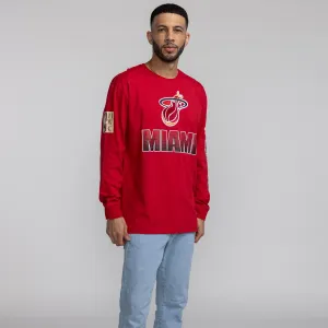 Mitchell & Ness Miami HEAT Allover Vintage Long Sleeve Tee