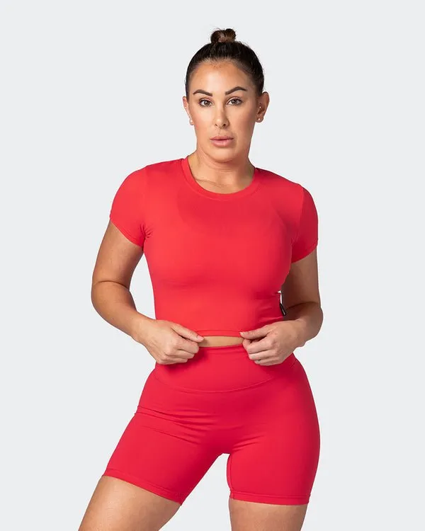 MN Everyday Cropped Tee - Poppy