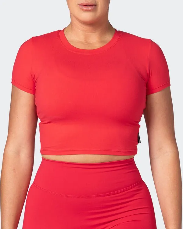 MN Everyday Cropped Tee - Poppy