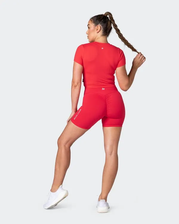 MN Everyday Cropped Tee - Poppy