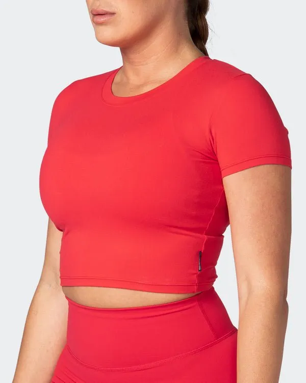 MN Everyday Cropped Tee - Poppy