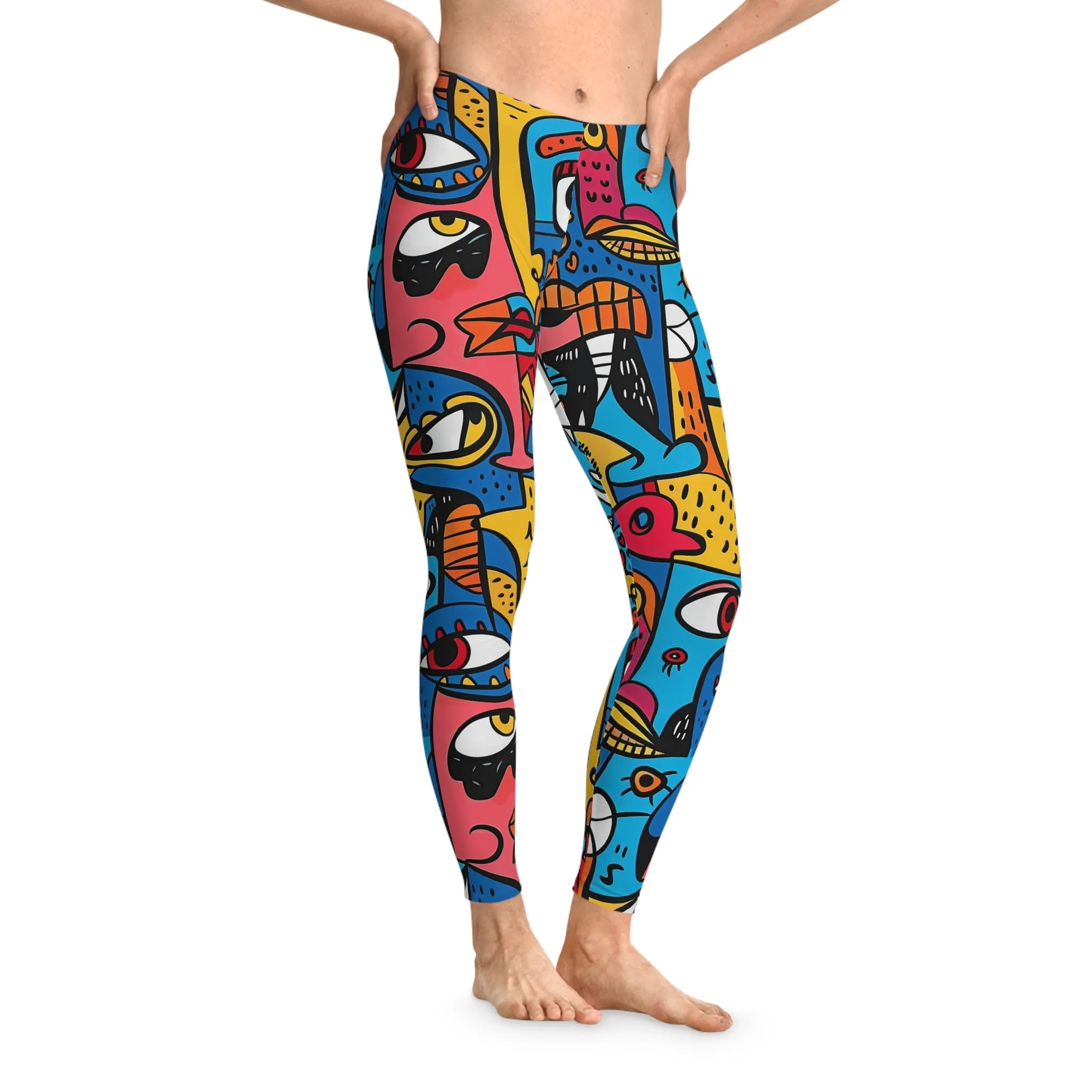 Modernist Flow Stretchy Leggings for Active Wear & Relaxation