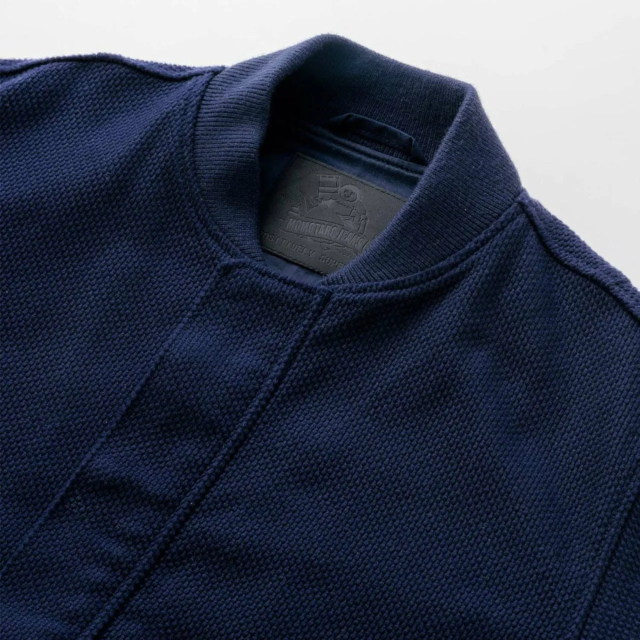 Momotaro Jeans Sashiko Bomber Jacket Indigo