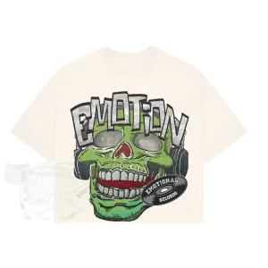 Monster Cropped T-Shirt - Cream