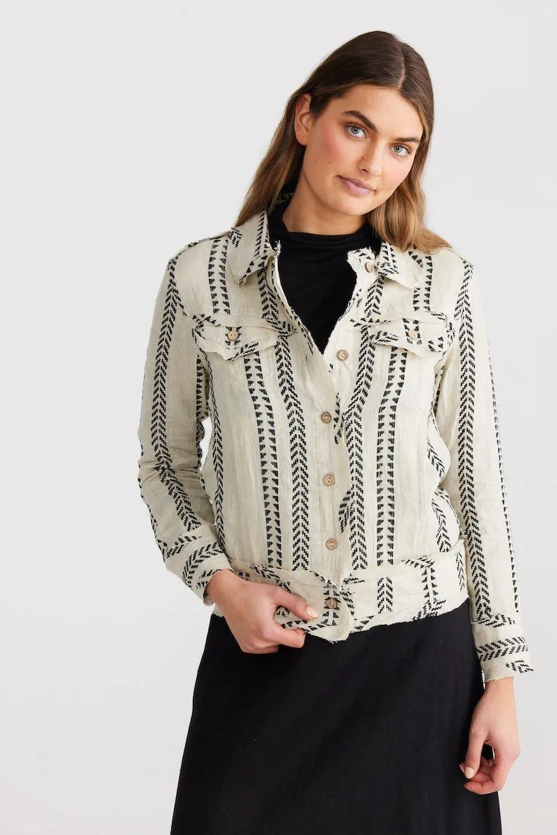 Monza Jacket in Valentina Stripe