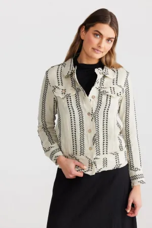 Monza Jacket in Valentina Stripe