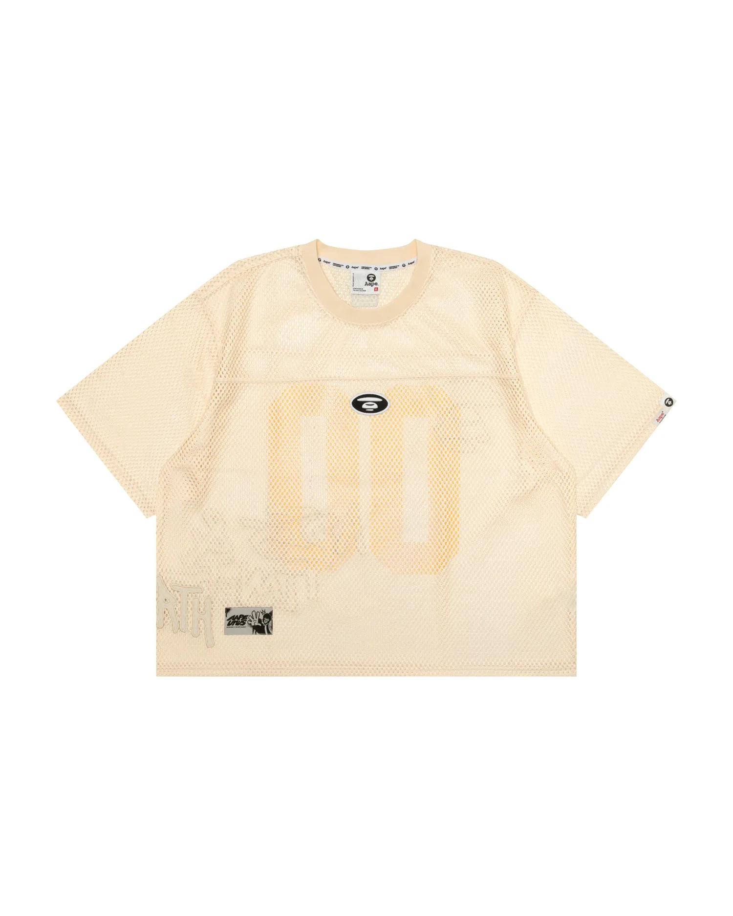 Moonface logo mesh crop tee