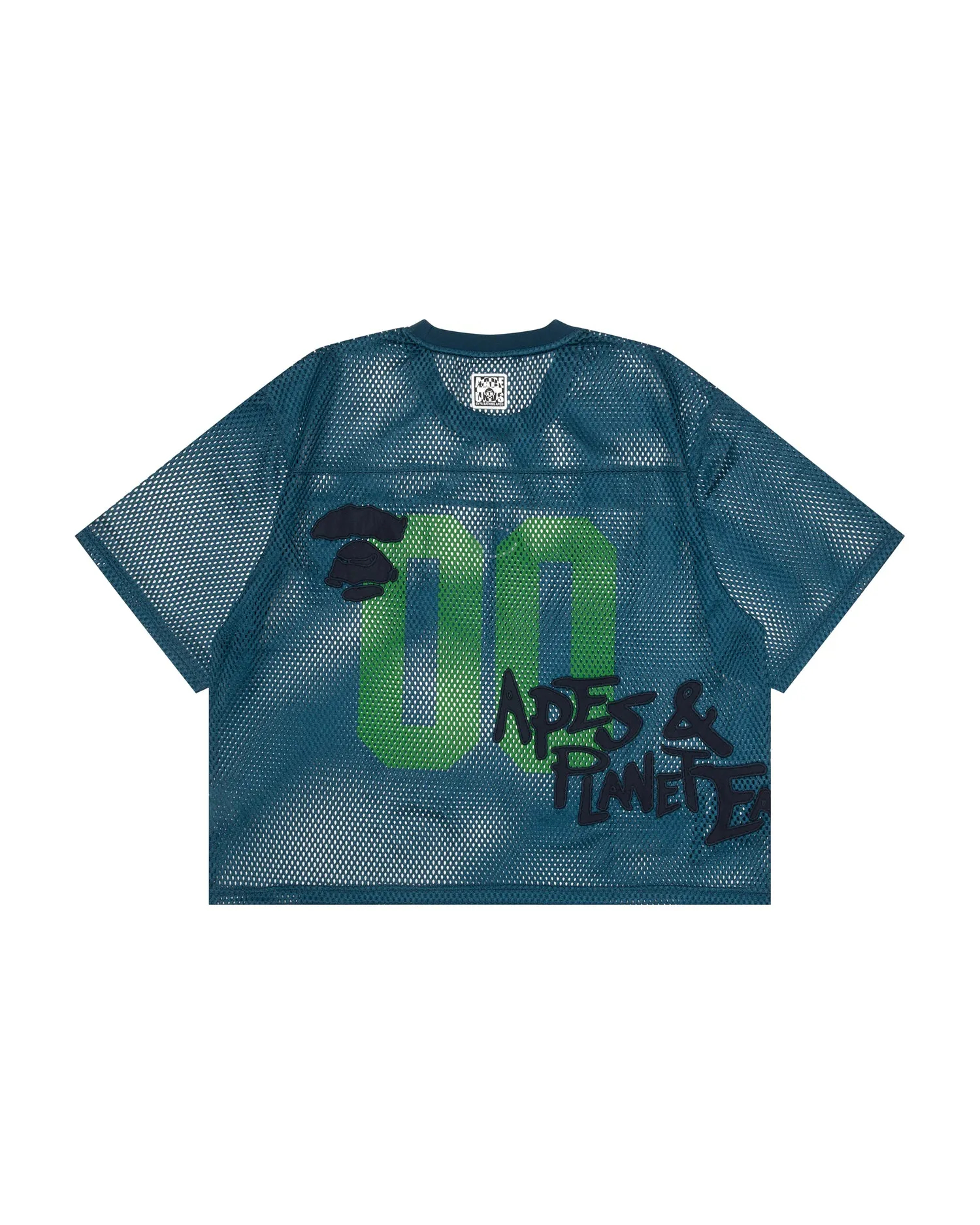 Moonface logo mesh crop tee