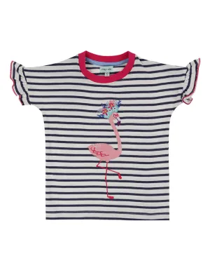 Multicoloured Flamingo Print Top