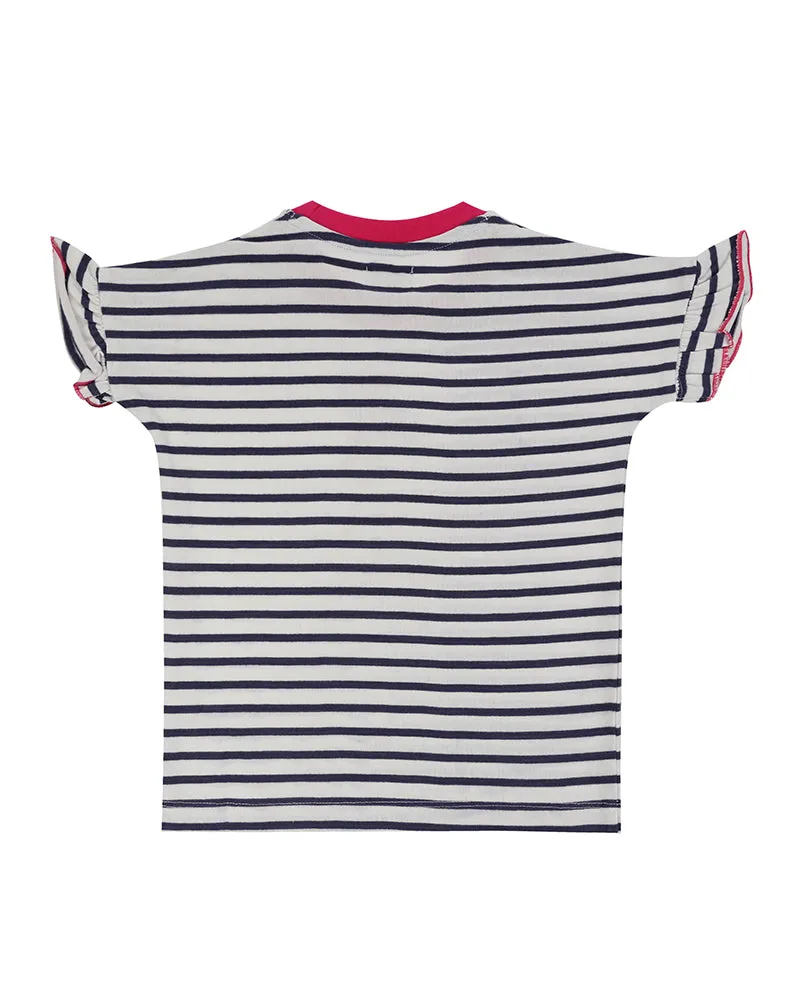 Multicoloured Flamingo Print Top