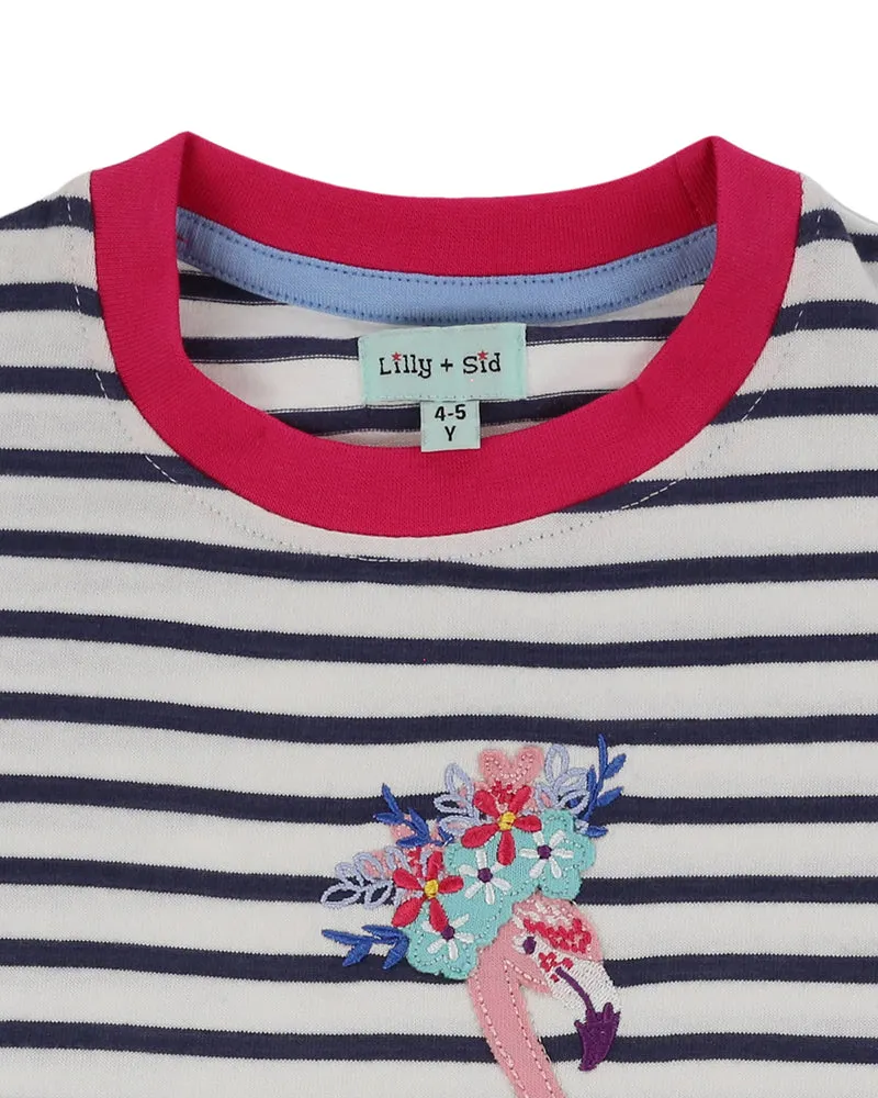 Multicoloured Flamingo Print Top