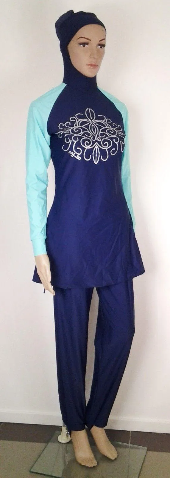 Muslim Islamic Full Cover Swimwear Beach Wear Costumes S-3XL