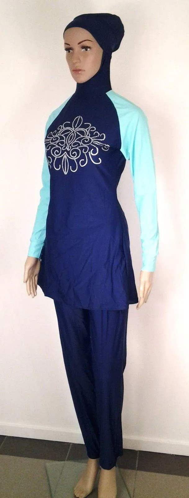 Muslim Islamic Full Cover Swimwear Beach Wear Costumes S-3XL