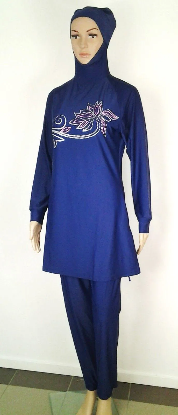 Muslim Islamic Full Cover Swimwear Beach Wear Costumes S-3XL