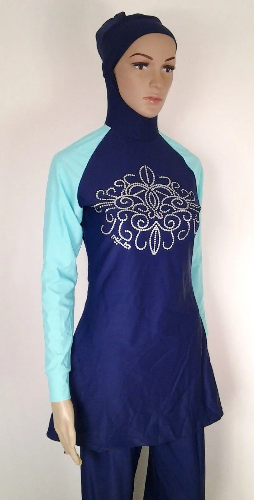 Muslim Islamic Full Cover Swimwear Beach Wear Costumes S-3XL