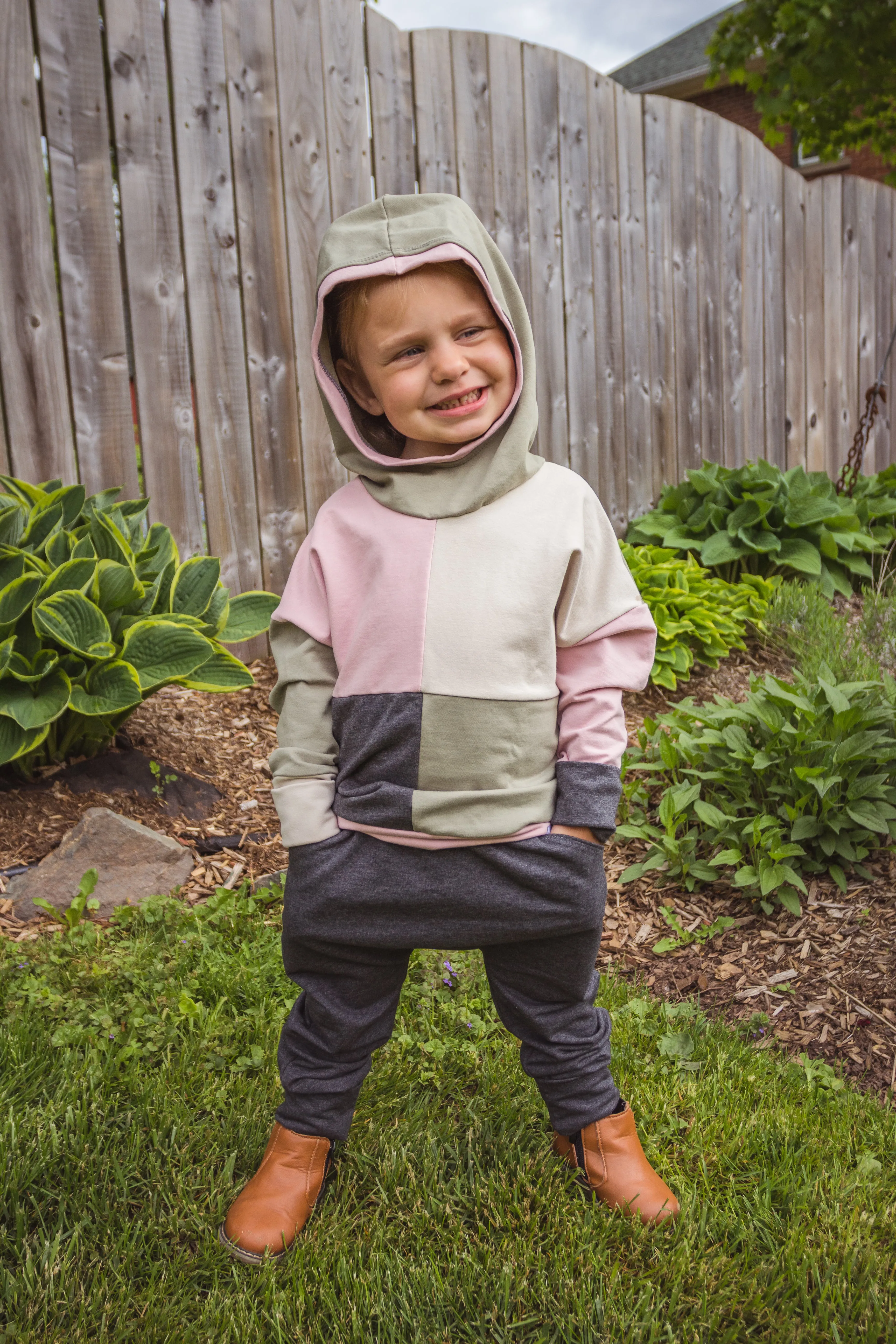 Neutral Girl ColourBlock Hoodie - Grow With Me