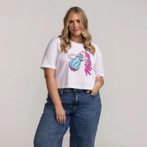 New Era Miami HEAT Original Vice Women's Boxy Cropped tee