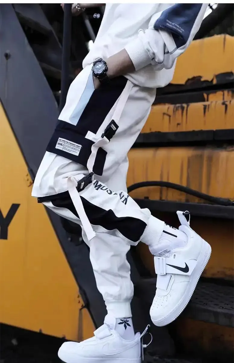 New Streetwear Men's Multi Pockets Cargo Harem Pants Hip Hop Casual Male Track Pants Joggers Trousers Fashion Harajuku Men Pants