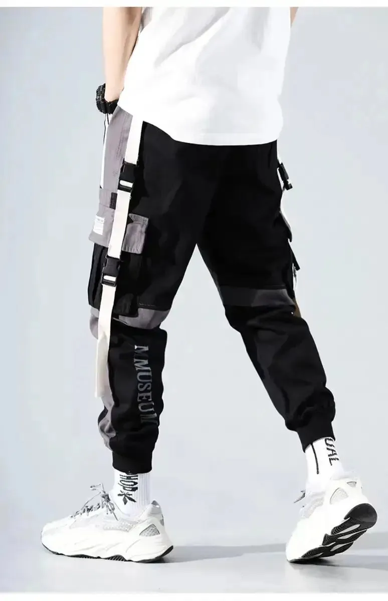 New Streetwear Men's Multi Pockets Cargo Harem Pants Hip Hop Casual Male Track Pants Joggers Trousers Fashion Harajuku Men Pants