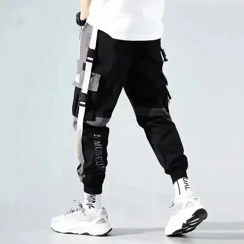 New Streetwear Men's Multi Pockets Cargo Harem Pants Hip Hop Casual Male Track Pants Joggers Trousers Fashion Harajuku Men Pants