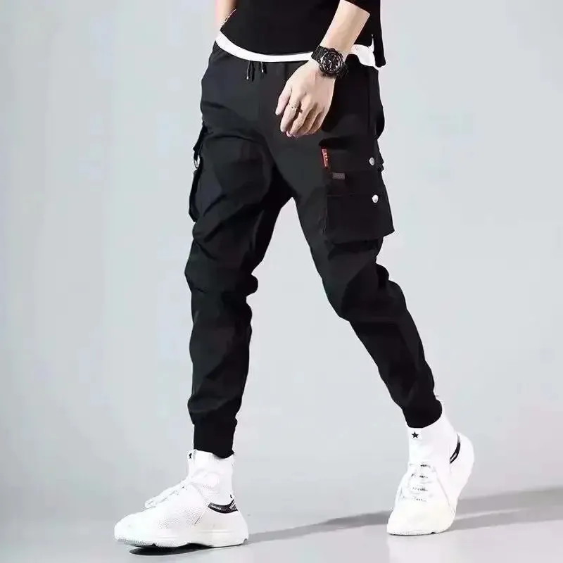New Streetwear Men's Multi Pockets Cargo Harem Pants Hip Hop Casual Male Track Pants Joggers Trousers Fashion Harajuku Men Pants