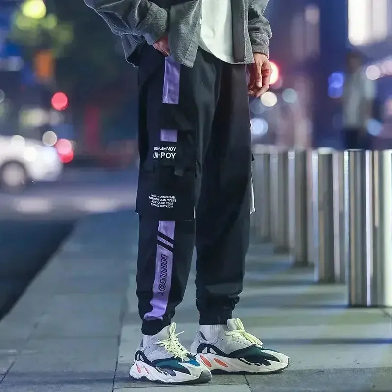 New Streetwear Men's Multi Pockets Cargo Harem Pants Hip Hop Casual Male Track Pants Joggers Trousers Fashion Harajuku Men Pants