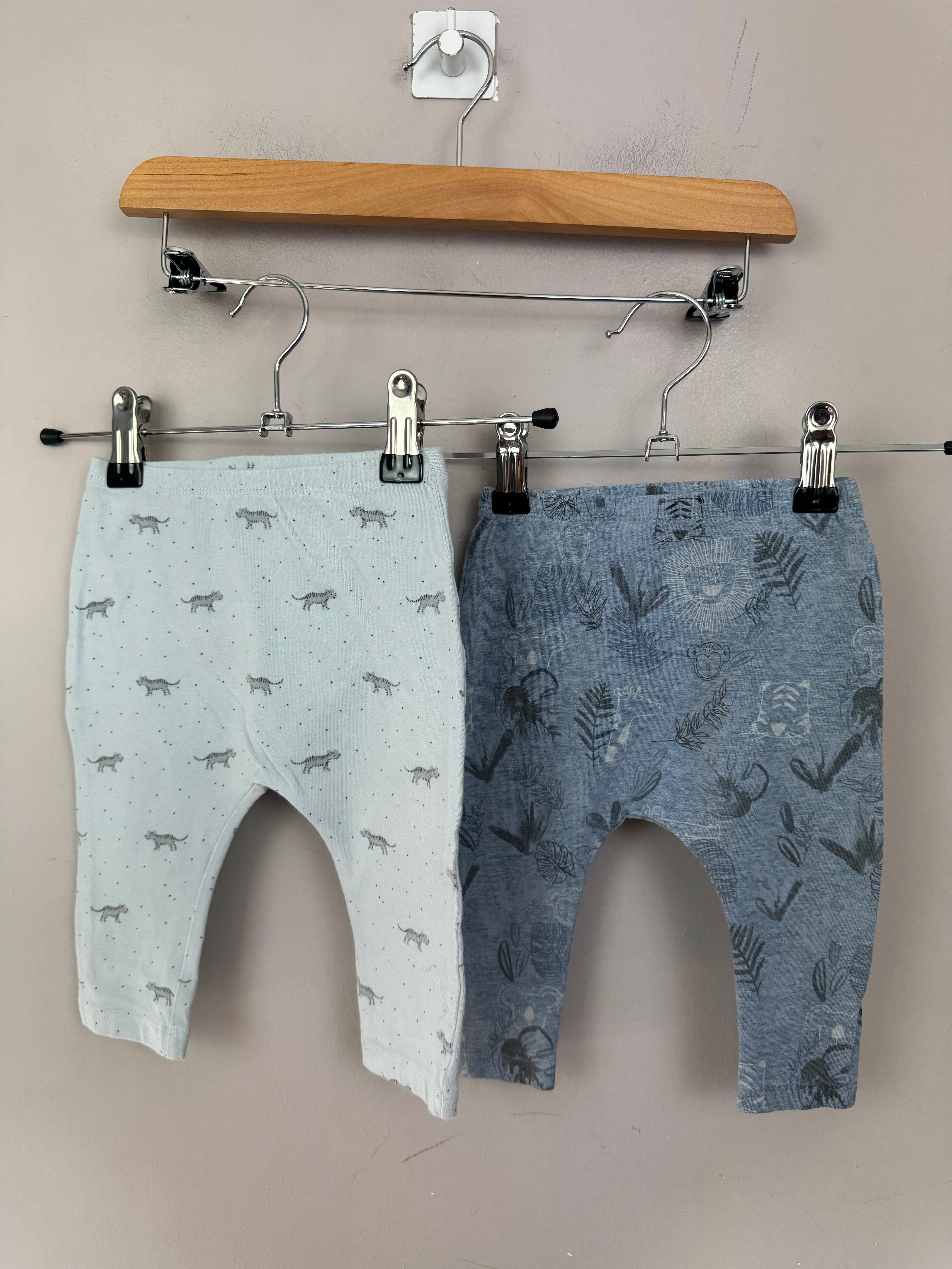 Next blue tiger leggings 6-9m