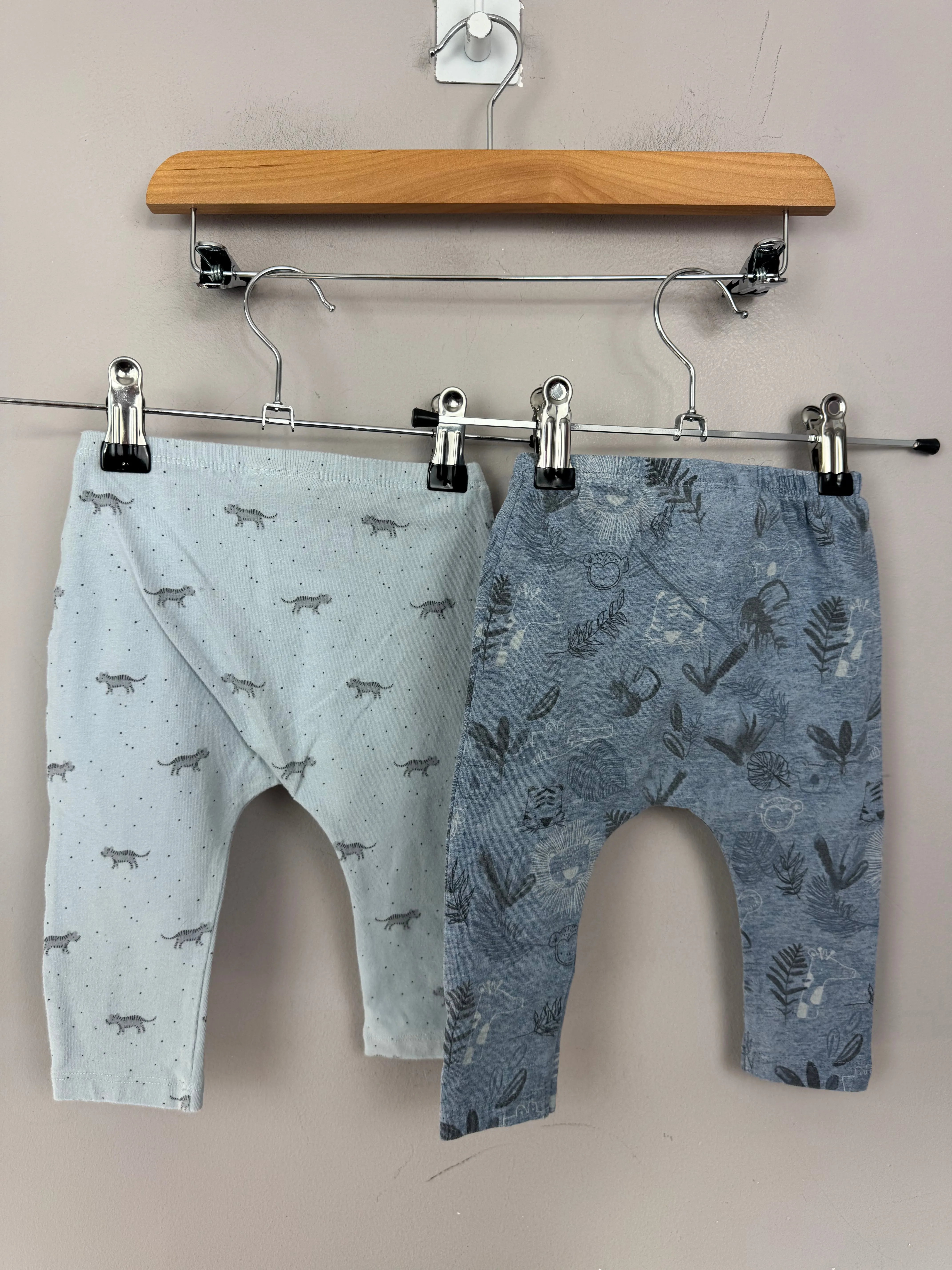 Next blue tiger leggings 6-9m