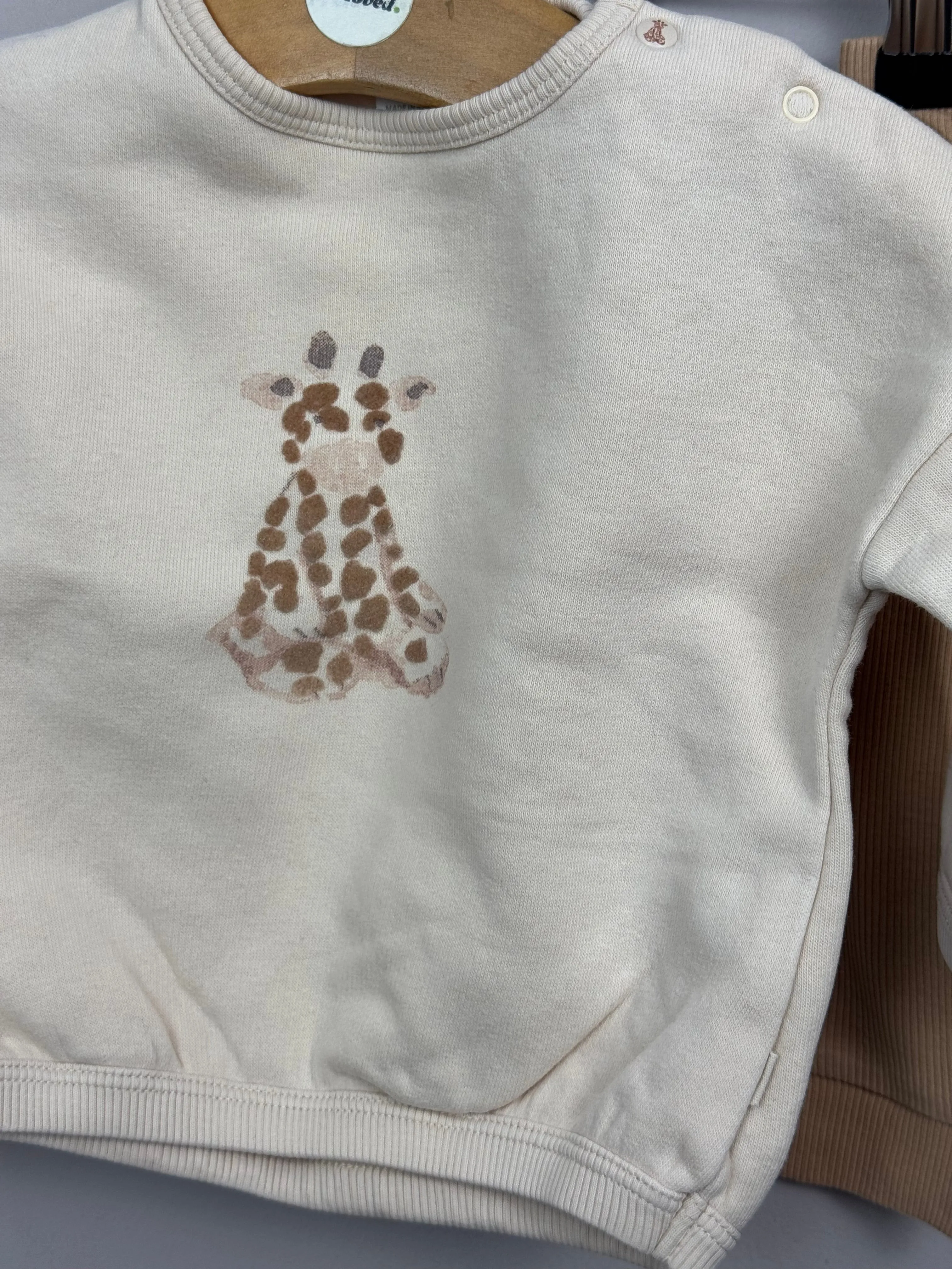 Next giraffe sweatshirt set 0-3m