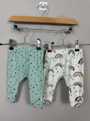 Next rainbow/spot leggings 3-6m