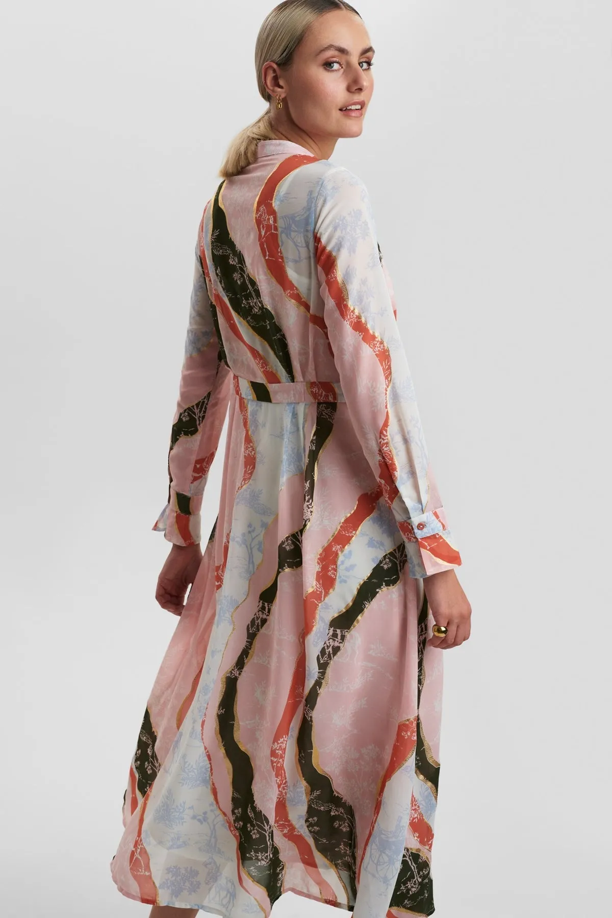 Numph NUKyndall Dress in Chalk Print