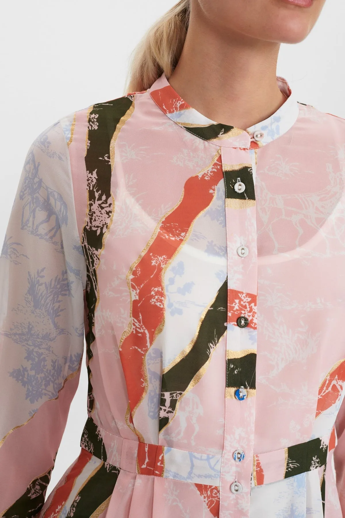 Numph NUKyndall Dress in Chalk Print