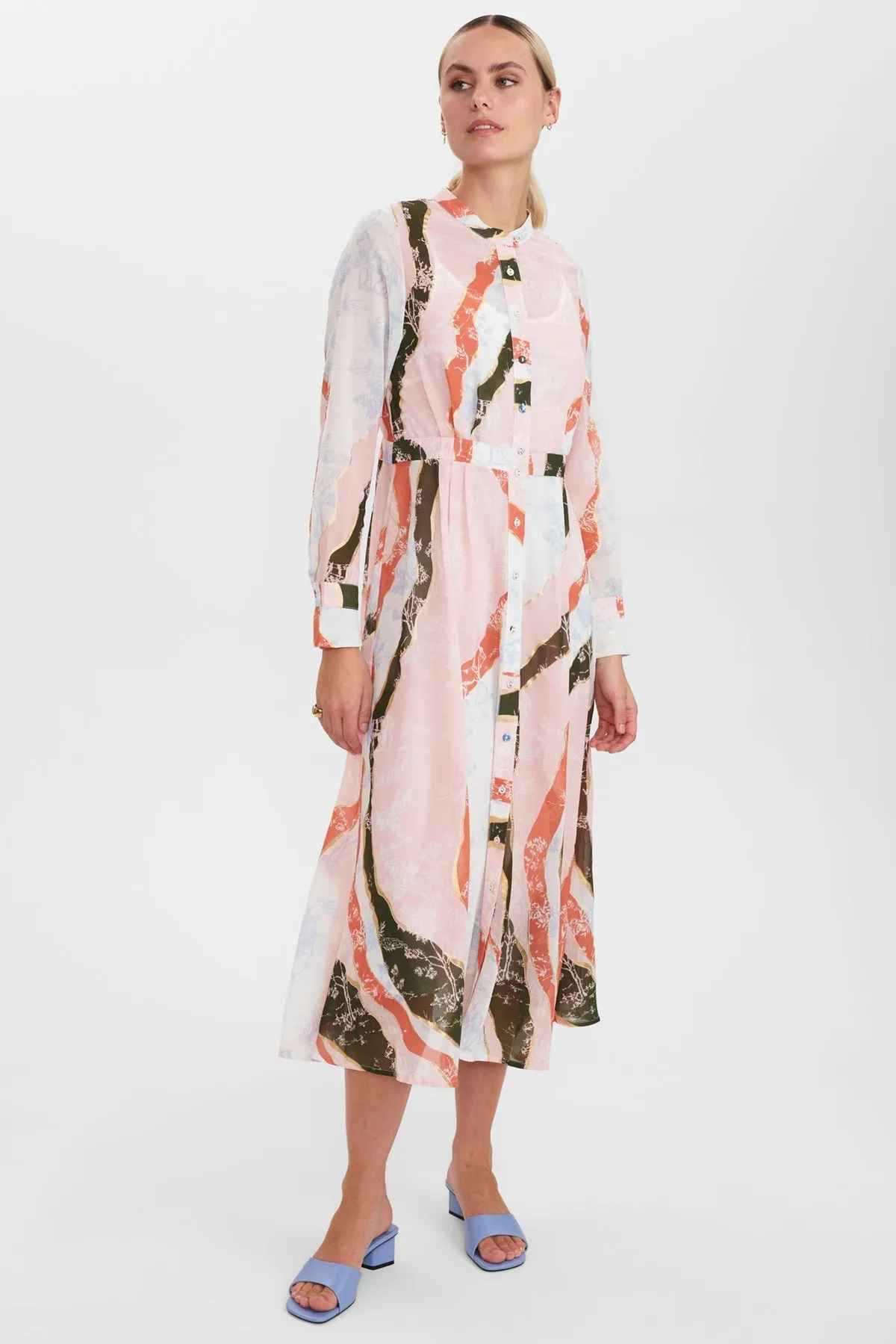 Numph NUKyndall Dress in Chalk Print