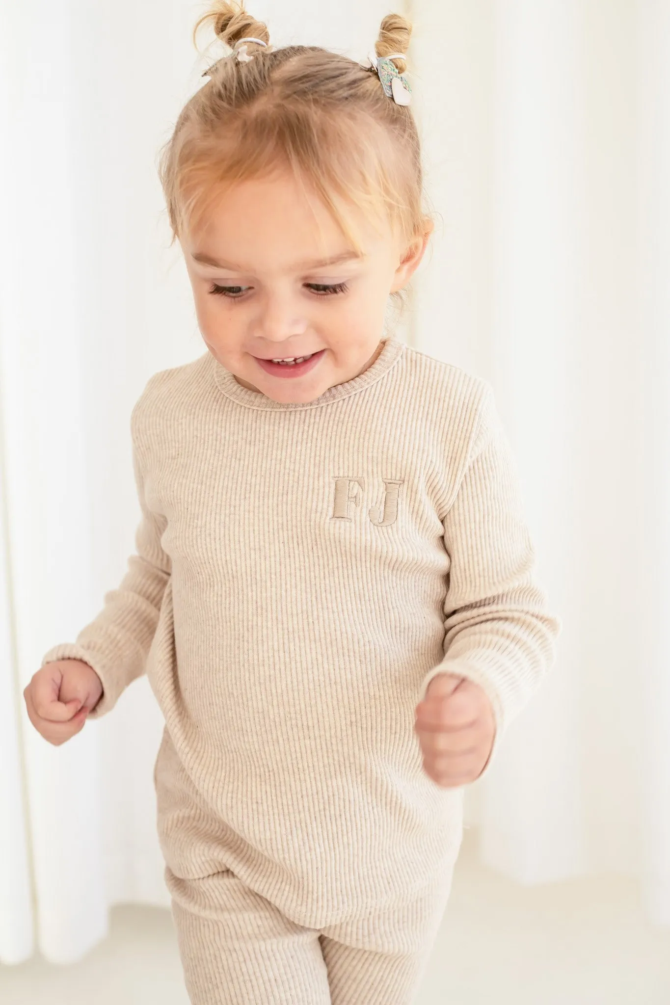Oatmeal Ribbed Set
