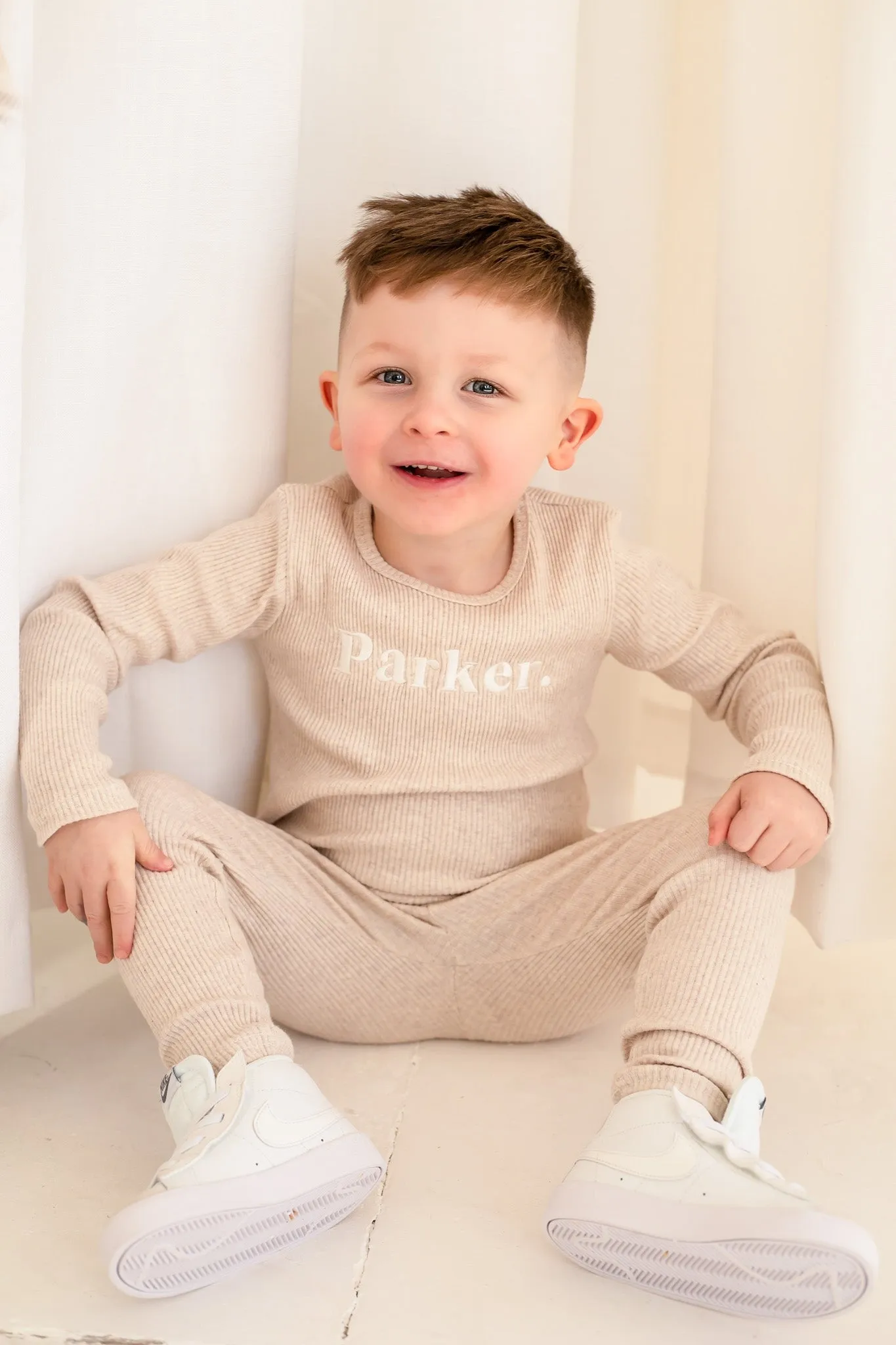 Oatmeal Ribbed Set