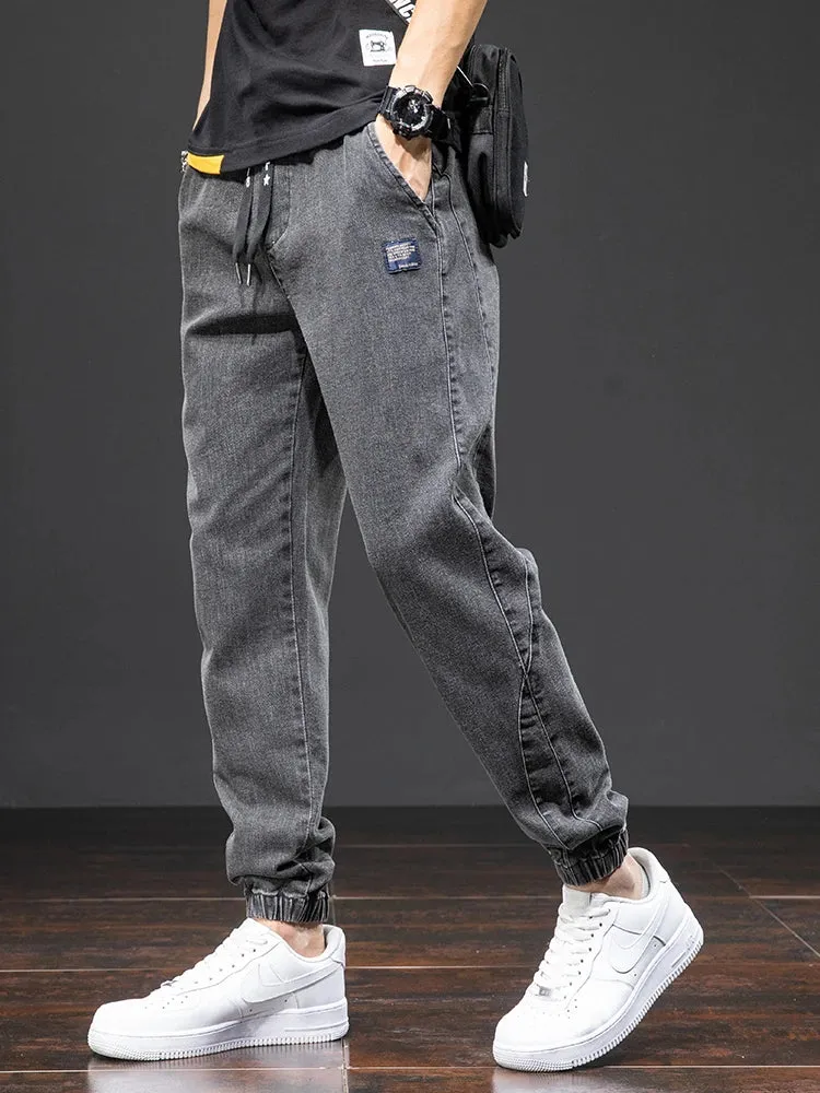 Obsidian Phoenix Harem Denim Jogger Cargo Pants