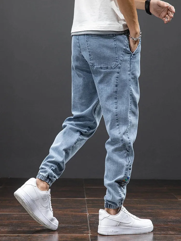 Obsidian Phoenix Harem Denim Jogger Cargo Pants