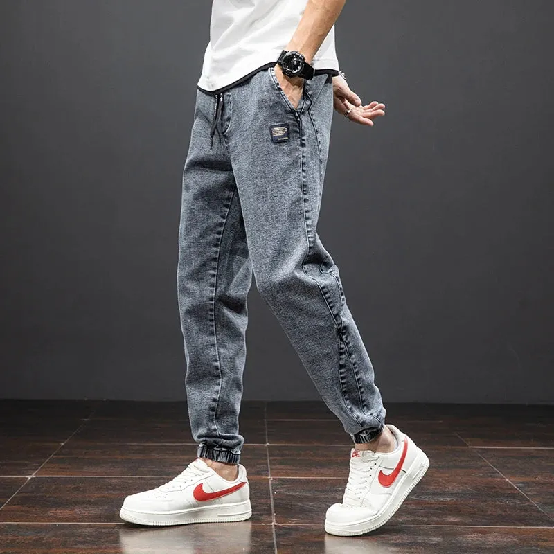 Obsidian Phoenix Harem Denim Jogger Cargo Pants