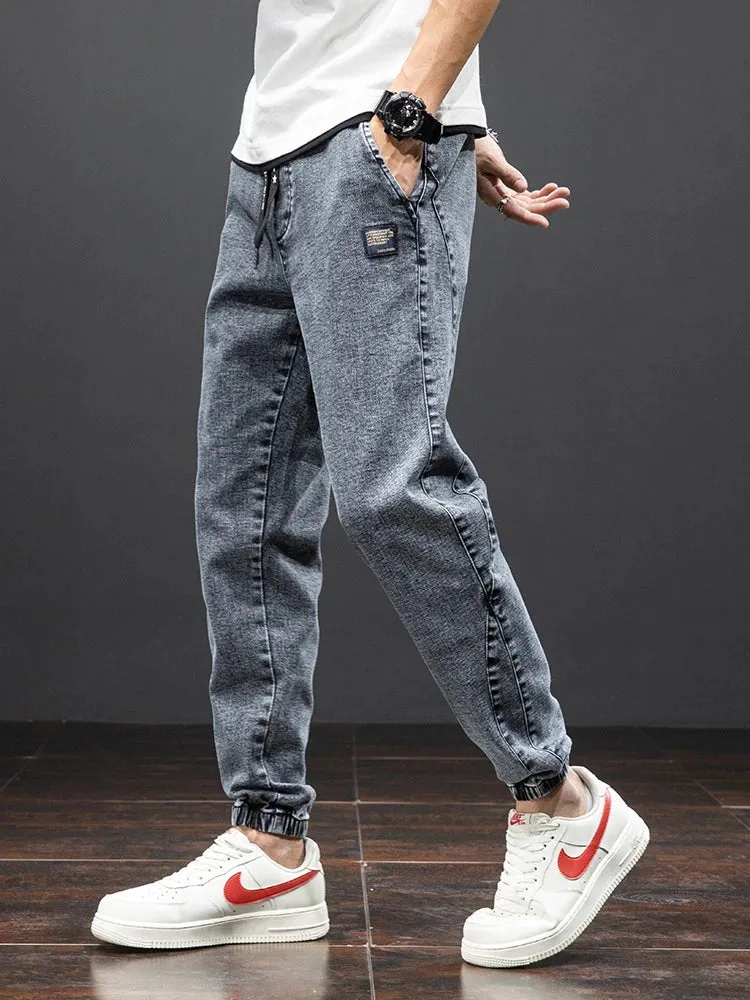 Obsidian Phoenix Harem Denim Jogger Cargo Pants