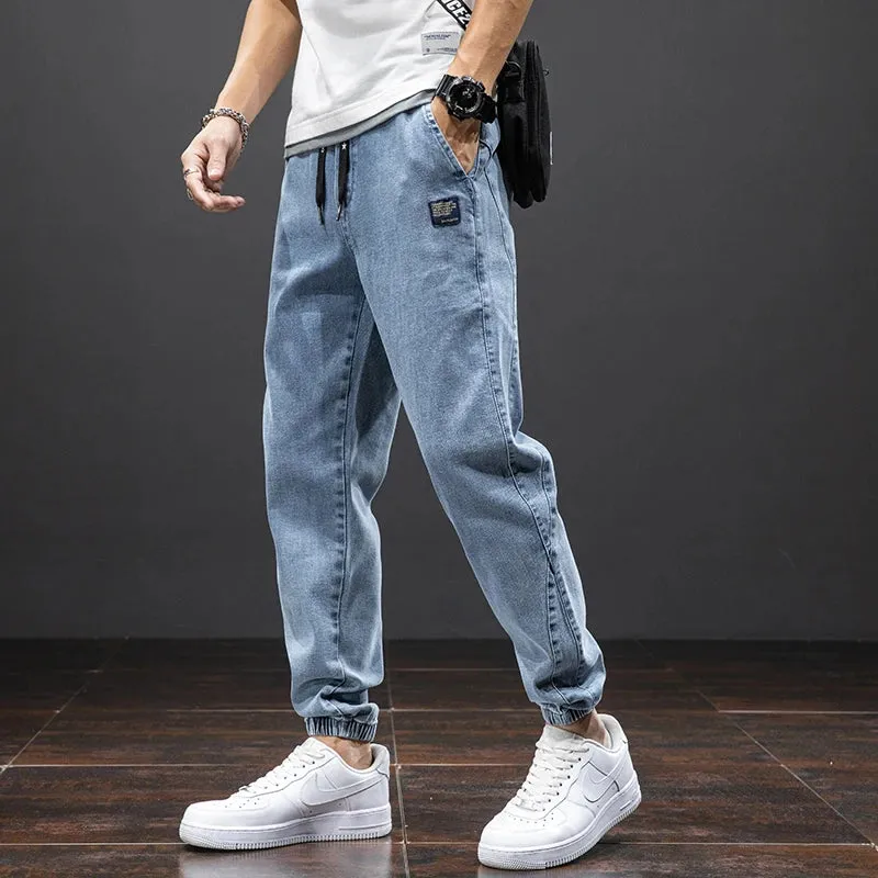 Obsidian Phoenix Harem Denim Jogger Cargo Pants